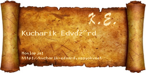 Kucharik Edvárd névjegykártya